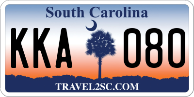 SC license plate KKA080