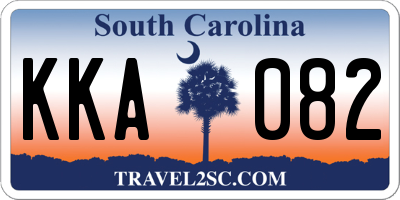 SC license plate KKA082