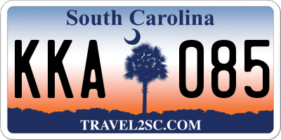 SC license plate KKA085
