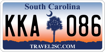 SC license plate KKA086