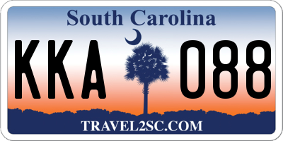 SC license plate KKA088