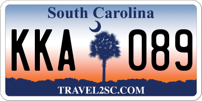 SC license plate KKA089