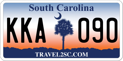 SC license plate KKA090