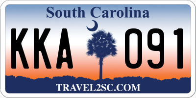 SC license plate KKA091
