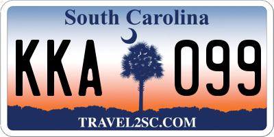 SC license plate KKA099