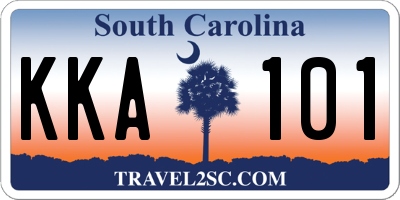 SC license plate KKA101