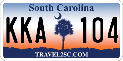 SC license plate KKA104
