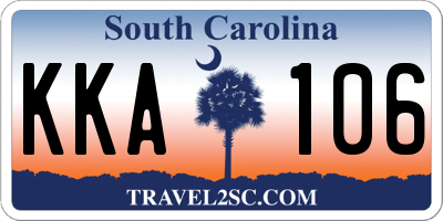 SC license plate KKA106