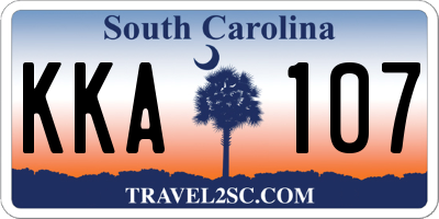 SC license plate KKA107