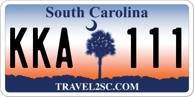 SC license plate KKA111