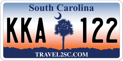 SC license plate KKA122