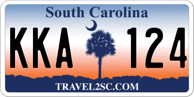 SC license plate KKA124