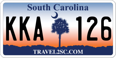 SC license plate KKA126