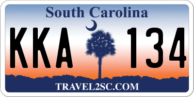 SC license plate KKA134
