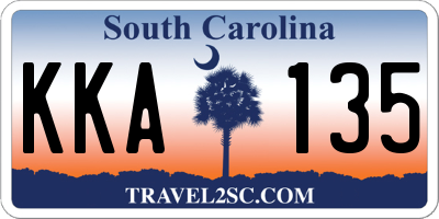 SC license plate KKA135
