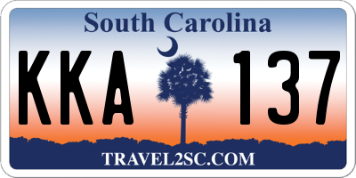 SC license plate KKA137