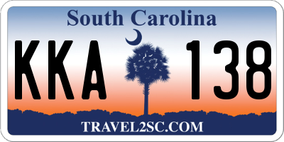 SC license plate KKA138