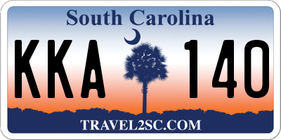 SC license plate KKA140