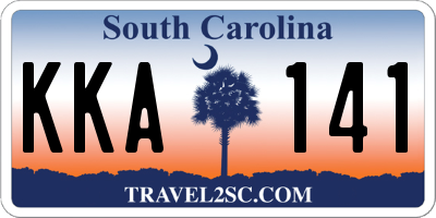 SC license plate KKA141