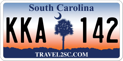 SC license plate KKA142