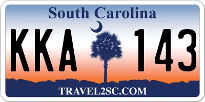 SC license plate KKA143