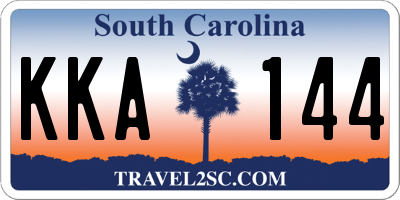 SC license plate KKA144
