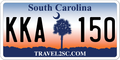 SC license plate KKA150
