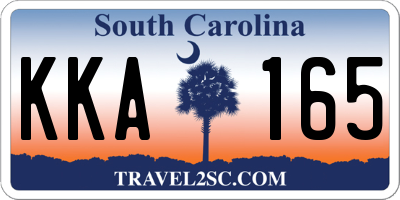 SC license plate KKA165