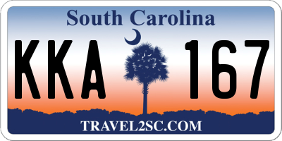 SC license plate KKA167