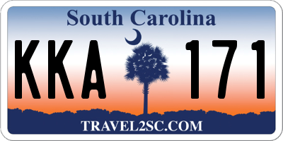 SC license plate KKA171