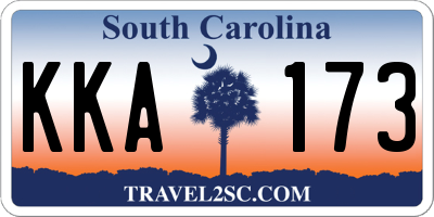 SC license plate KKA173