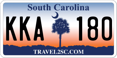 SC license plate KKA180