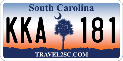 SC license plate KKA181