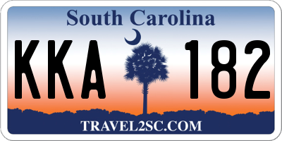 SC license plate KKA182