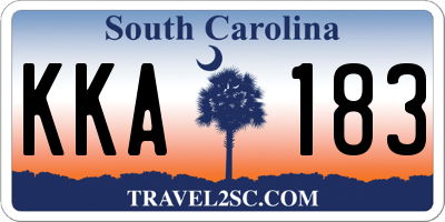 SC license plate KKA183