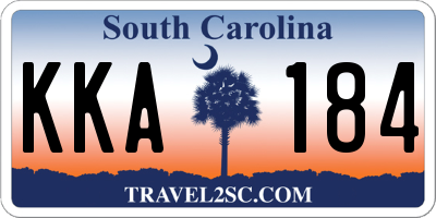 SC license plate KKA184