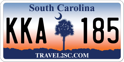 SC license plate KKA185