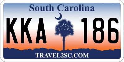 SC license plate KKA186