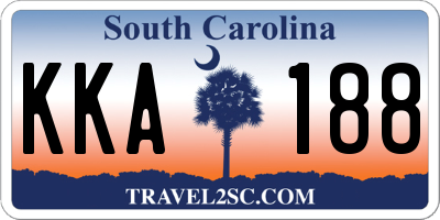SC license plate KKA188