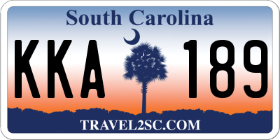 SC license plate KKA189