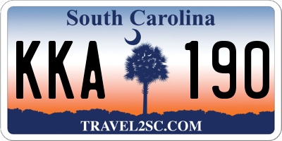 SC license plate KKA190
