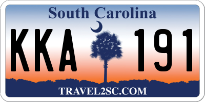 SC license plate KKA191