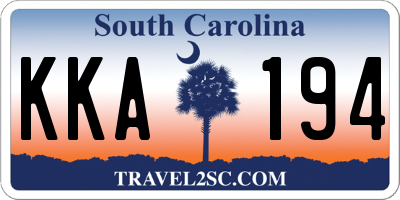 SC license plate KKA194