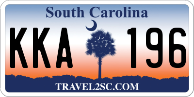 SC license plate KKA196