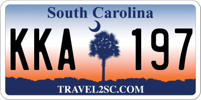 SC license plate KKA197
