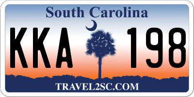 SC license plate KKA198