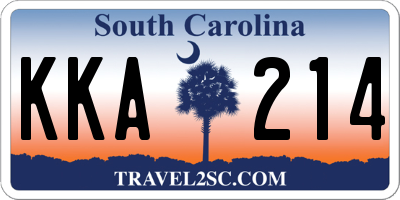 SC license plate KKA214
