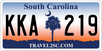 SC license plate KKA219