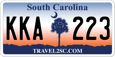 SC license plate KKA223