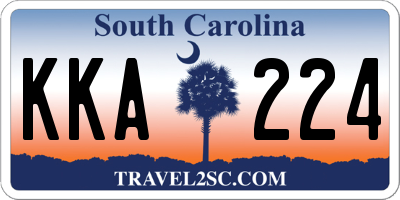 SC license plate KKA224
